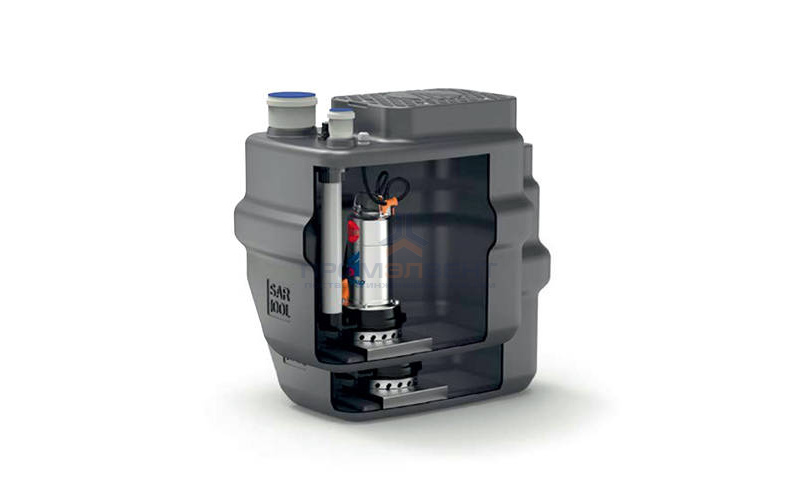 Установка канализационная Pedrollo SAR 100-VXm 8/50-N - 0,55 кВт (Qmax 450л/мин, Hmax 6м,кабель 10м)