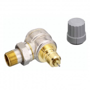 Клапан термостатический угловой Danfoss RTR-G - 1/2" (ВР/НР, PN16, Tmax 120°C, никелированный)