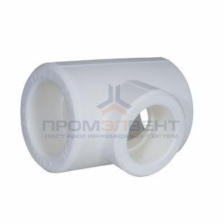 Тройник переходной KALDE - 63 x 40 x 63 (для полипропиленовых труб под пайку, цвет белый)