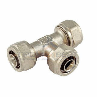 Тройник переходной Tiemme 1607 - 32x3.0 x 26x3.0 x 32x3.0 (винтовой, для металлопластиковых труб)