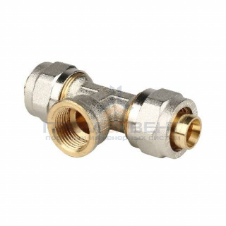 Тройник с переходом на внутреннюю резьбу STOUT - 32 x 1" (винтовой, для металлопласт.труб)