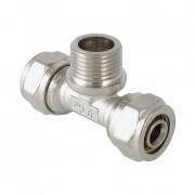 Тройник с переходом на наружную резьбу VALTEC VTm.333 - 32 x 1"1/4 (винтовой, для металлопласт.труб)