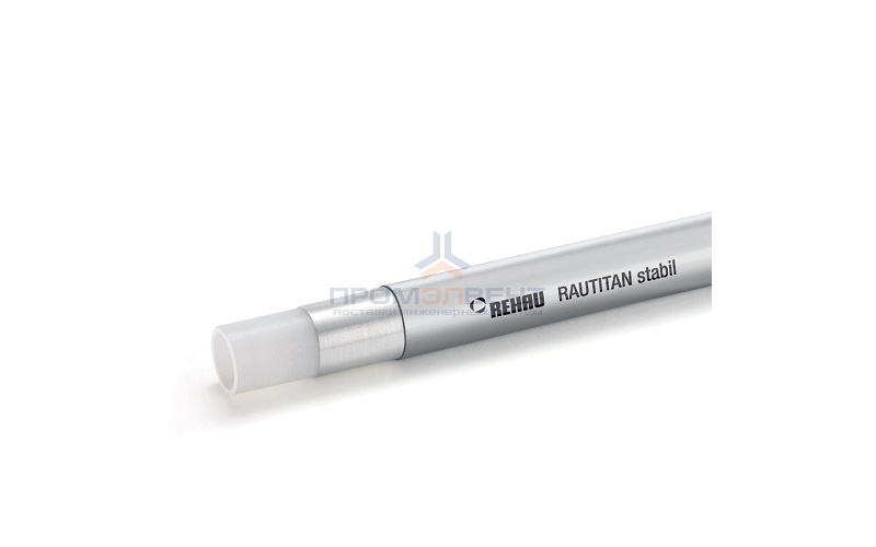 Труба из сшитого полиэтилена REHAU RAUTITAN stabil - 25x3.7 (PE-Xa/AI/PE, PN10, 95°C, штанга 5 м.)
