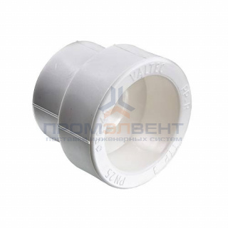 Муфта редукционная VALTEC VTp.705 - 63 x 50 (для полипропиленовых труб под пайку, цвет белый)