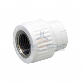 Переход на внутреннюю резьбу Fusitek - 25 x 1/2" (для полипропиленовых труб, цвет белый)