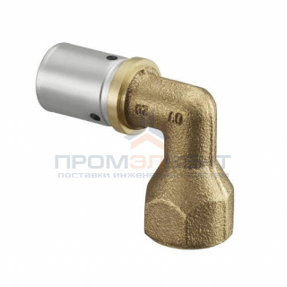 Переход на внутреннюю резьбу угловой Oventrop Cofit P - 26x3.0 x 1" (прессовой, бронза)
