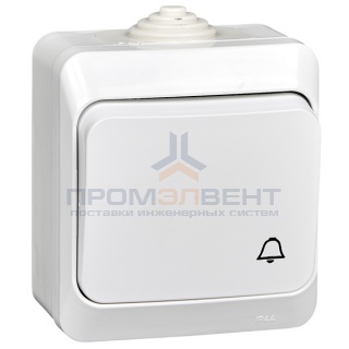 Кнопочный выключатель Этюд IP44 белый [уп 14шт]