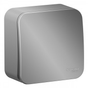 Кнопочный выключатель с самовозвратом (cх.1) Blanca Schneider Electric 10А алюминий изол.пластина