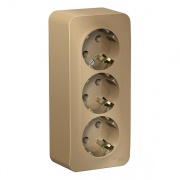 Розетка 3-ая с заземлением без шторок Blanca Schneider Electric 16А 250В титан изол.пластина