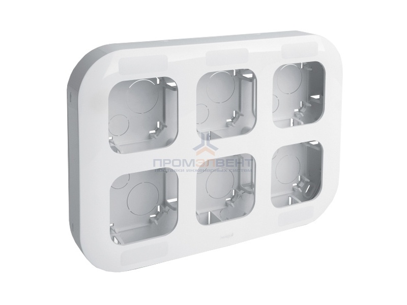 Рамка 6 постов Legrand Quteo белая [уп 2шт]