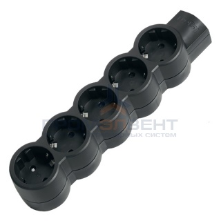 Колодка Legrand "Стандарт" черная 16А 5 розеток