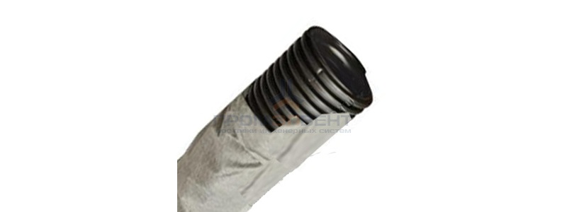 Труба гибкая двустенная дренажная д.200мм с геофильтром, класс SN8,