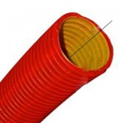 Труба гибкая двустенная для кабельной канализации д.110мм, цвет красный, без протяжки [бухта 50м]