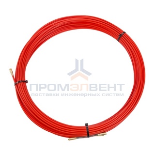 Кабельная протяжка стеклопруток d3,5мм, 30м красная, (мини УЗК в бухте)