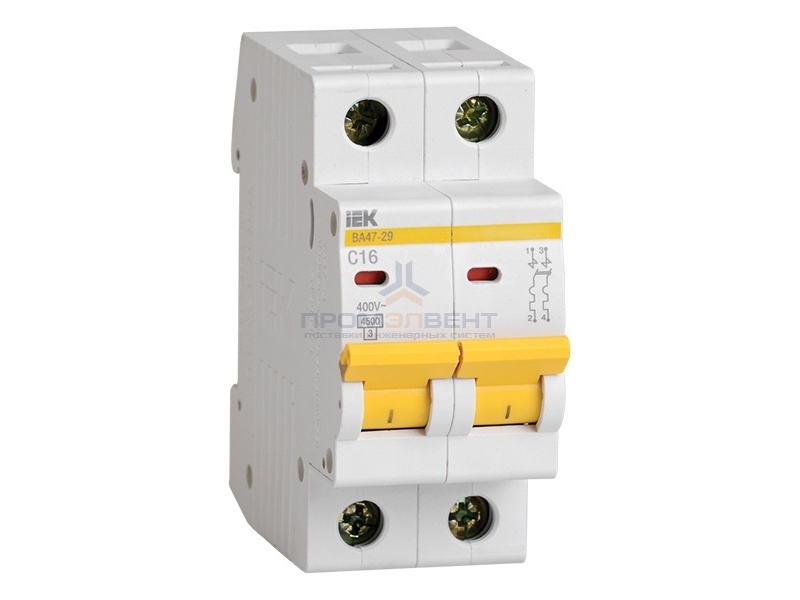 Автоматический выключатель ВА47-29 2Р  5А 4,5кА характеристика С ИЭК (автомат)