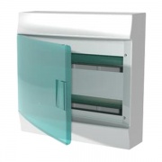 Бокс настенный ABB Mistral41 36М (2x18) зеленая дверь без клеммного блока