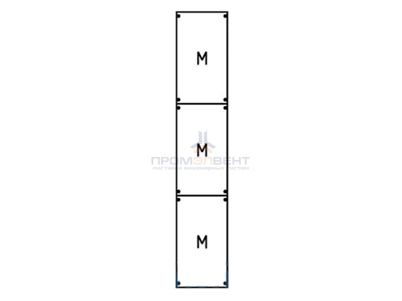 Панель с монтажной платой 1ряд/9 реек